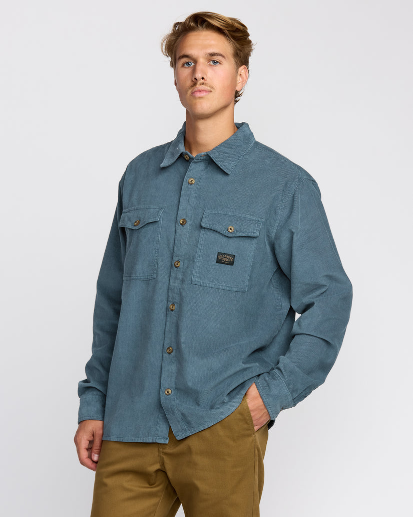 Billabong Bong Days L/S Shirt-Steel Blue