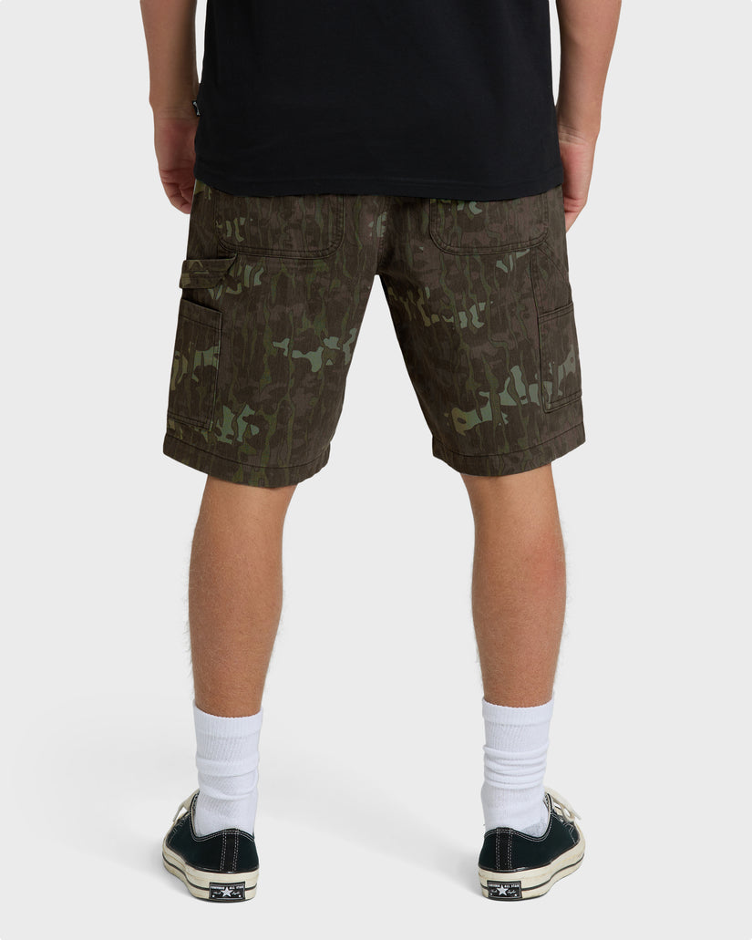 Billabong Bad Dog Elastic Shorts-Green Camo
