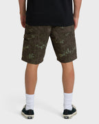 Billabong Bad Dog Elastic Shorts-Green Camo