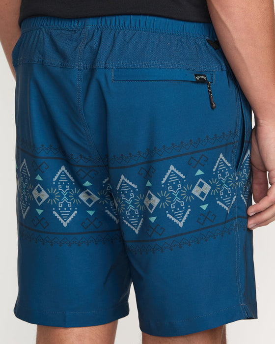 Billabong Surftrek Elastic Boardshorts-Deep Blue