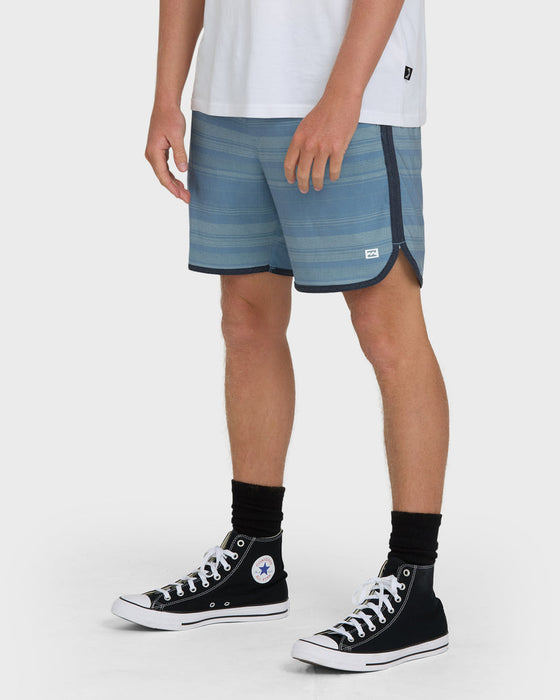 Billabong Surftrek Transit Elastic Shorts-Mid Blue