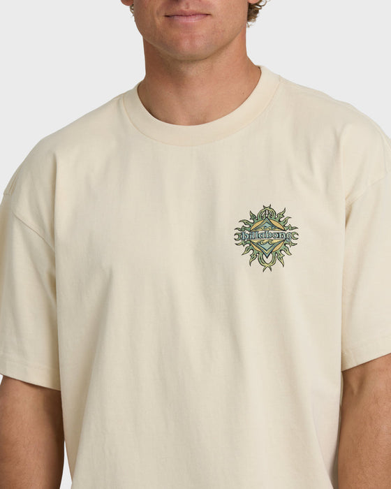 Billabong Solar Flare OG Tee-Oatmeal