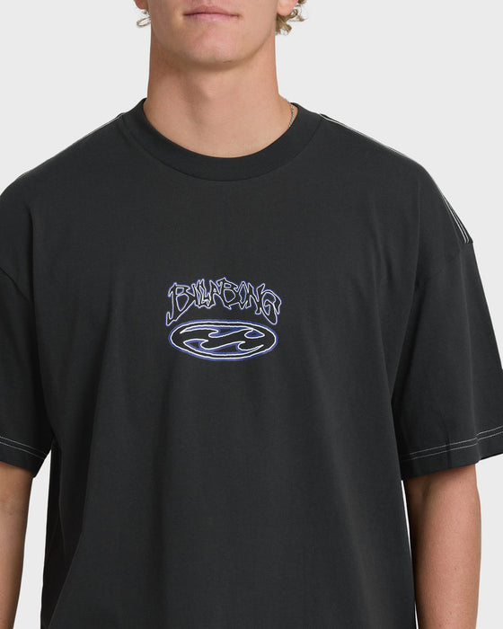Billabong Bad Dog OG Tee-Black Vintage