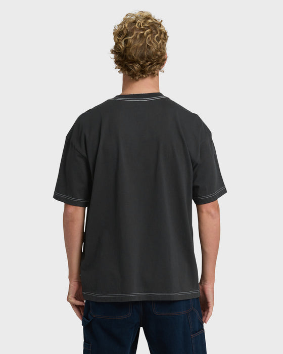 Billabong Bad Dog OG Tee-Black Vintage