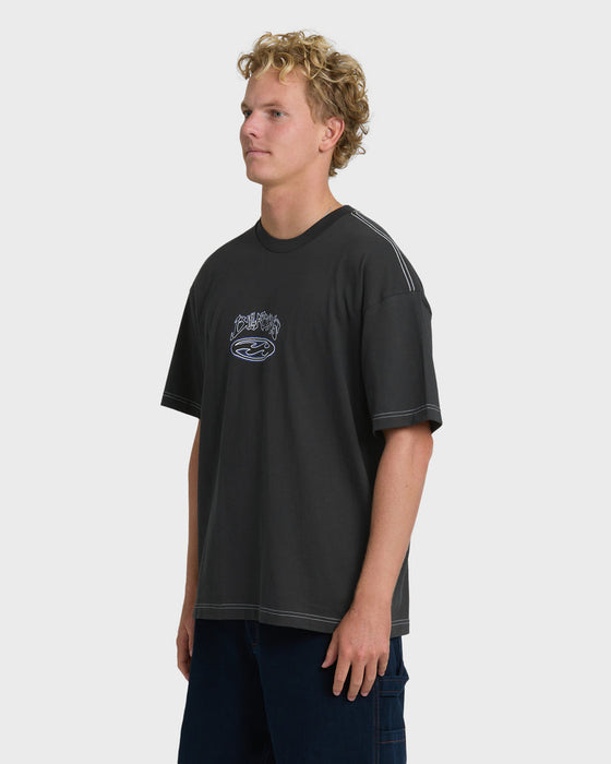 Billabong Bad Dog OG Tee-Black Vintage