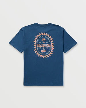 Billabong Sun Rays  Regular Tee-Deep Blue