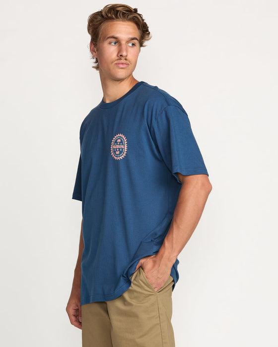 Billabong Sun Rays  Regular Tee-Deep Blue