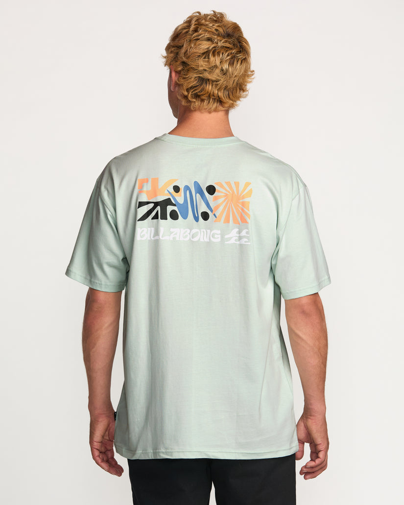 Billabong Segment Regular Tee-Ash Blue
