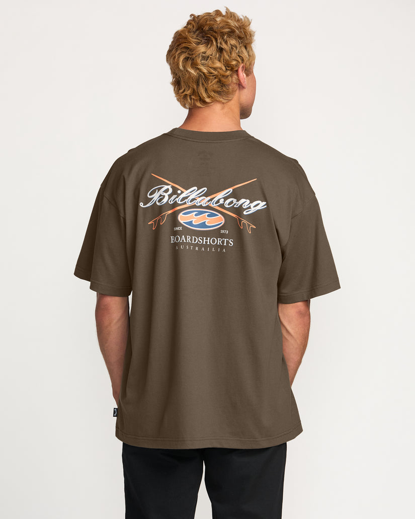 Billabong Crossboards OG Tee-Brown