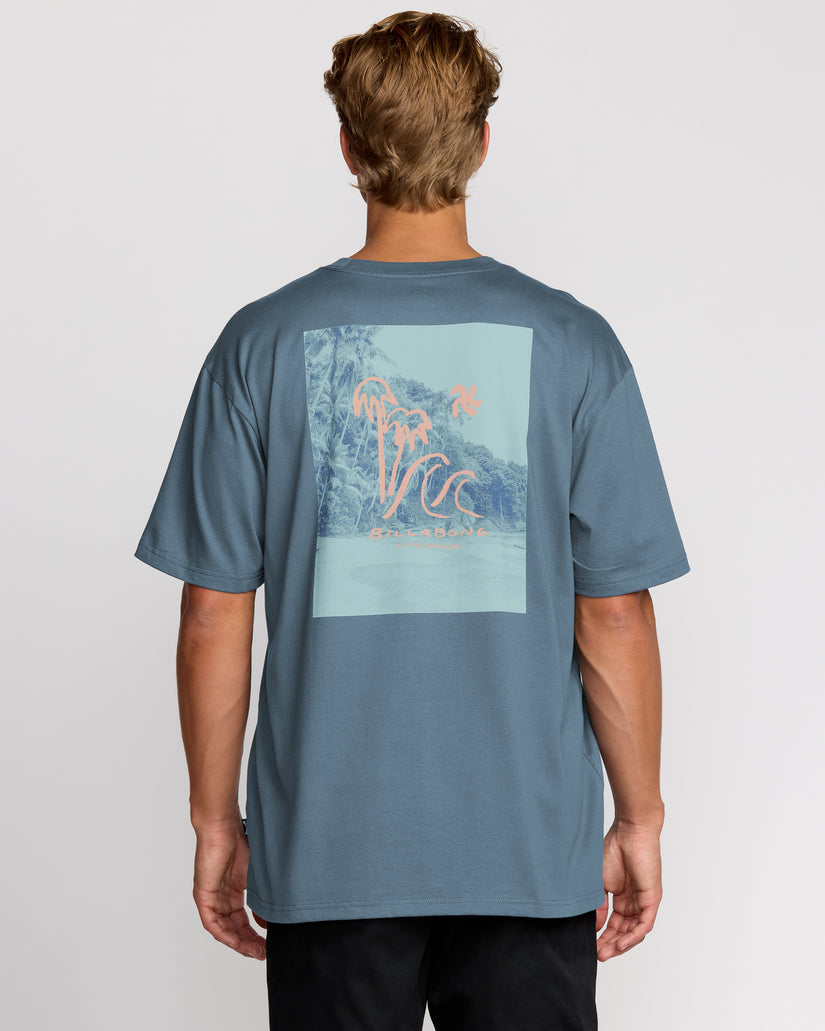 Billabong So Far Regular Tee-Steel Blue