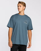 Billabong Split The Peak Regular Tee-Steel Blue