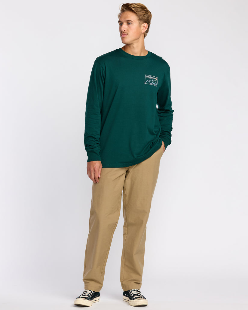 Billabong Range Adiv  L/S Tee-Spruce Green