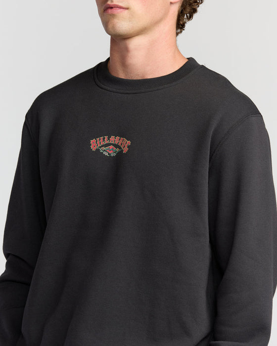 Billabong Short Sands Crew Sweatshirt-Washed Black