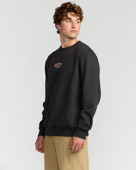 Billabong Short Sands Crew Sweatshirt-Washed Black