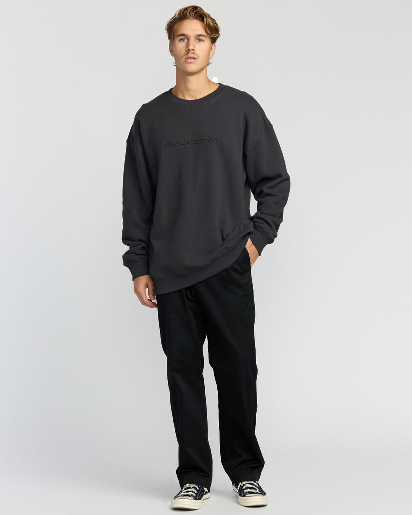 Billabong Iconic Emboss Crew Sweatshirt-Black