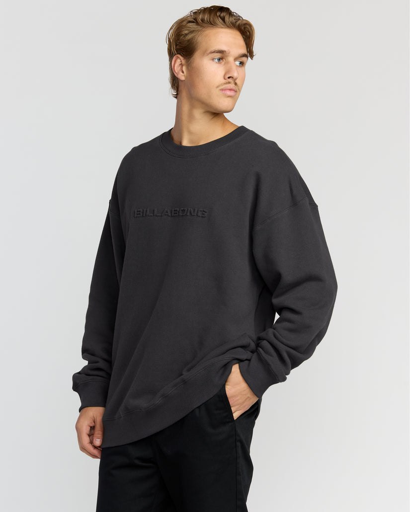 Billabong Iconic Emboss Crew Sweatshirt-Black