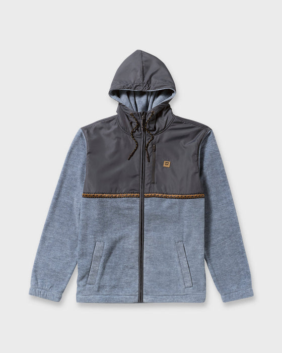 Billabong Boundary Lite Zip Sweatshirt-Steel Blue
