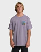 Billabong Post Cards Adiv Premium Tee-Purple Ash