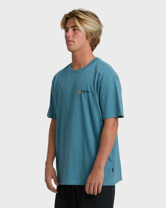 Billabong Make Tracks Adiv Premium Tee-Vintage Blue