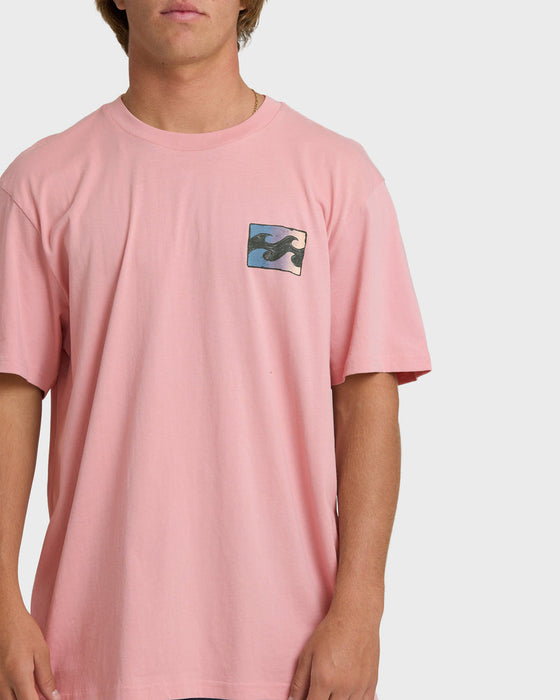 Billabong Crayon Wave Premium Tee-Vintage Pink