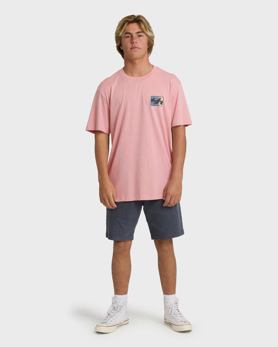 Billabong Crayon Wave Premium Tee-Vintage Pink