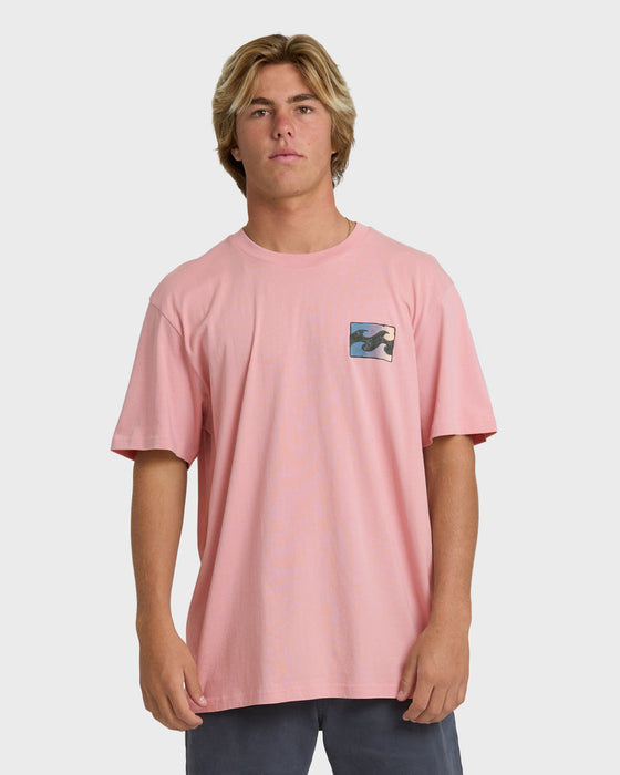 Billabong Crayon Wave Premium Tee-Vintage Pink