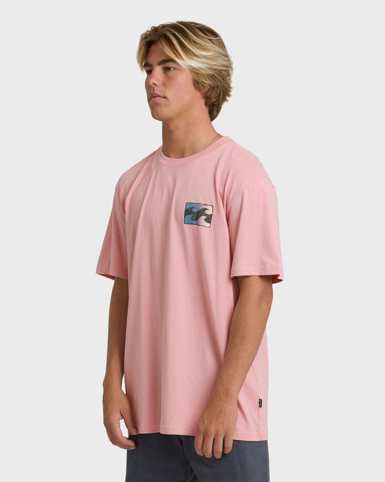 Billabong Crayon Wave Premium Tee-Vintage Pink