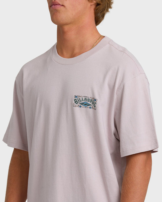 Billabong Heritage Arch Premium Tee-Dusty Purple