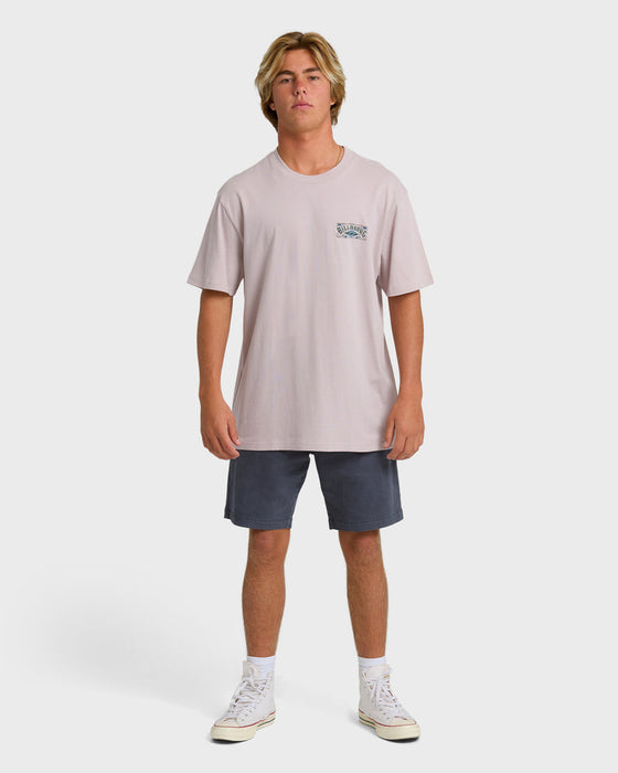 Billabong Heritage Arch Premium Tee-Dusty Purple