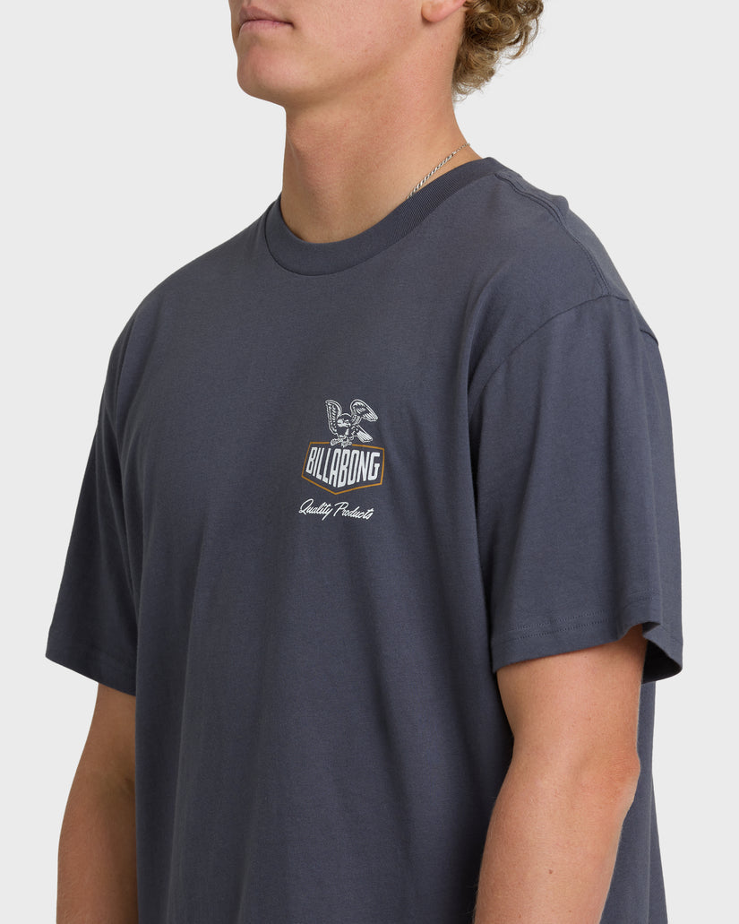 Billabong Roadie Premium Tee-Graystone