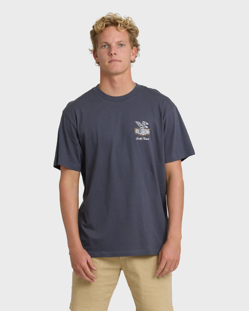 Billabong Roadie Premium Tee-Graystone