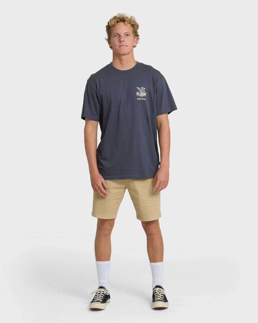 Billabong Roadie Premium Tee-Graystone