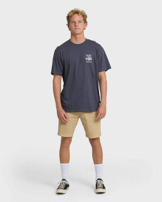 Billabong Roadie Premium Tee-Graystone