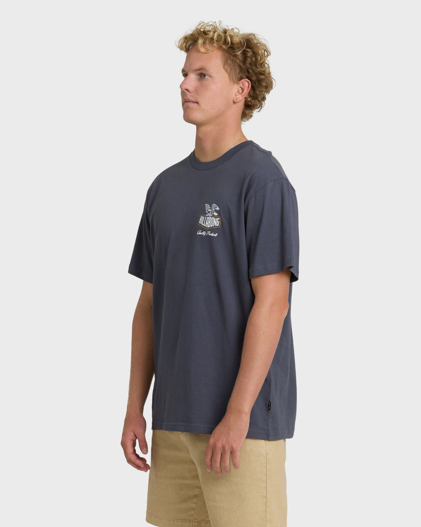 Billabong Roadie Premium Tee-Graystone