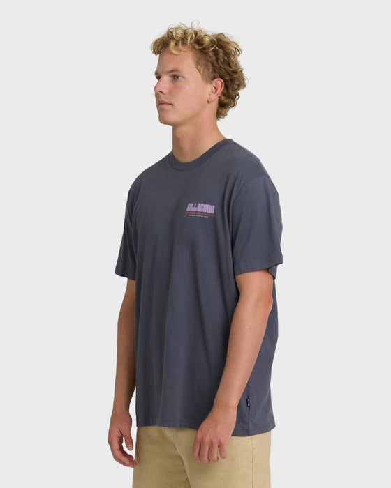 Billabong Broadsheet Premium Tee-Graystone