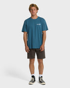 Billabong Single Fin Premium Tee-Real Teal