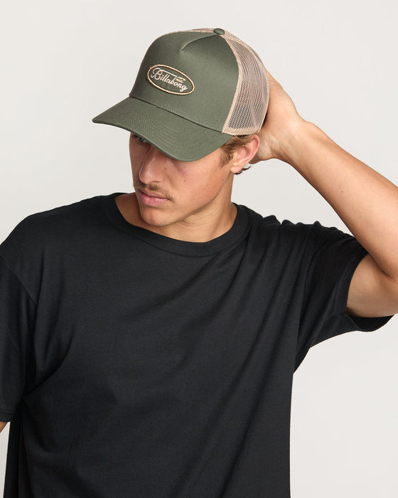 Billabong Bad Dog Trucker Hat-Military