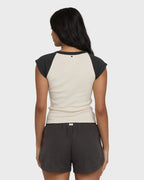 Billabong Des Tropic Raglan Tee-White Cap