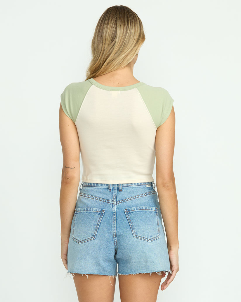 Billabong Paradise Raglan Tee-Pistachio