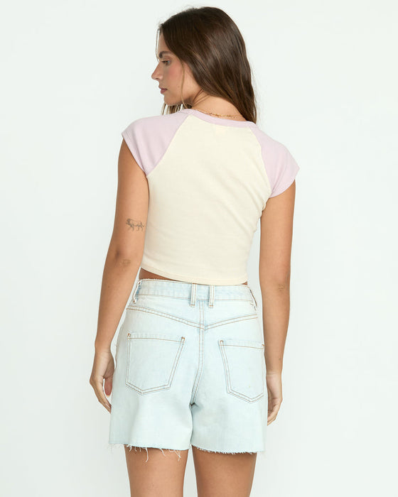Billabong Paradise Raglan Tee-Haze