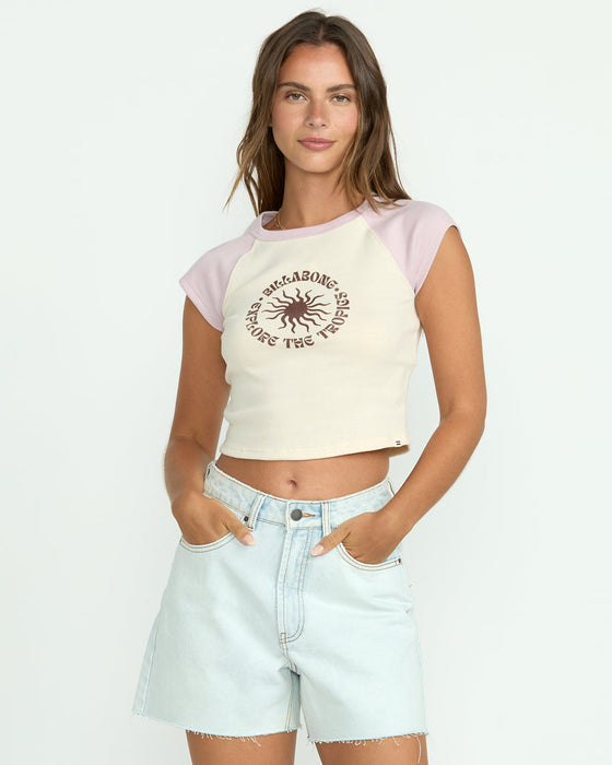 Billabong Paradise Raglan Tee-Haze