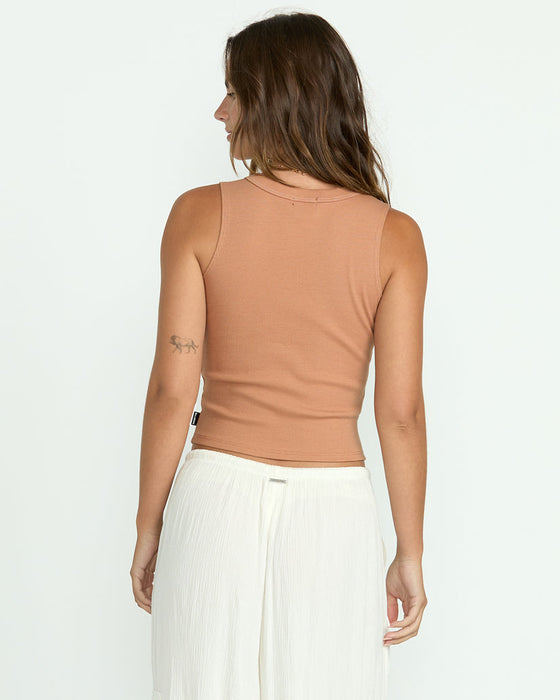 Billabong Fun Times Tank-Rose Brown