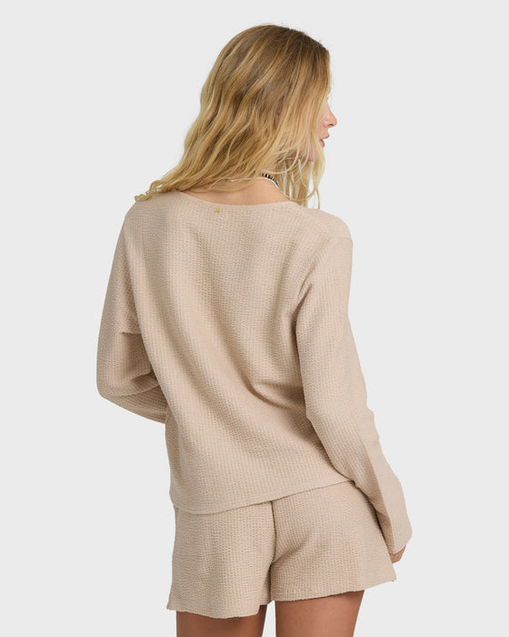 Billabong Maya Knit L/S Shirt-Oatmeal