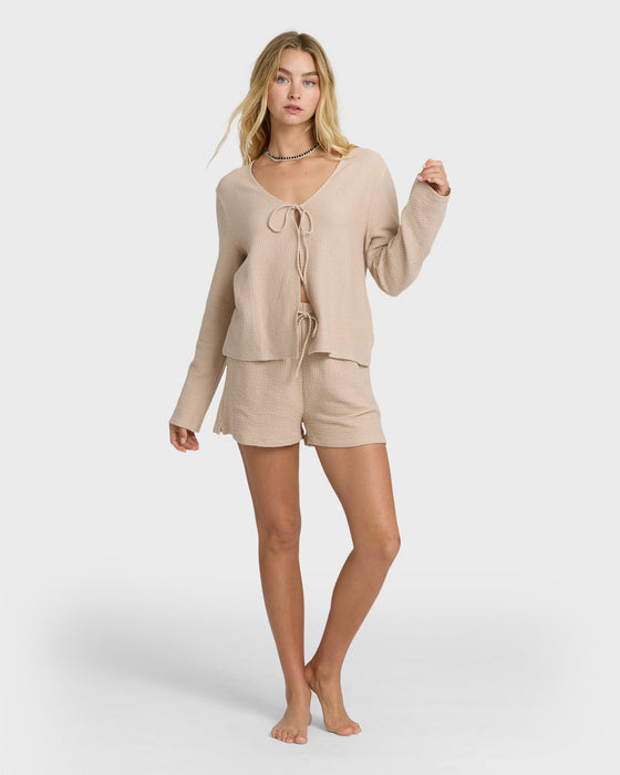 Billabong Maya Knit L/S Shirt-Oatmeal