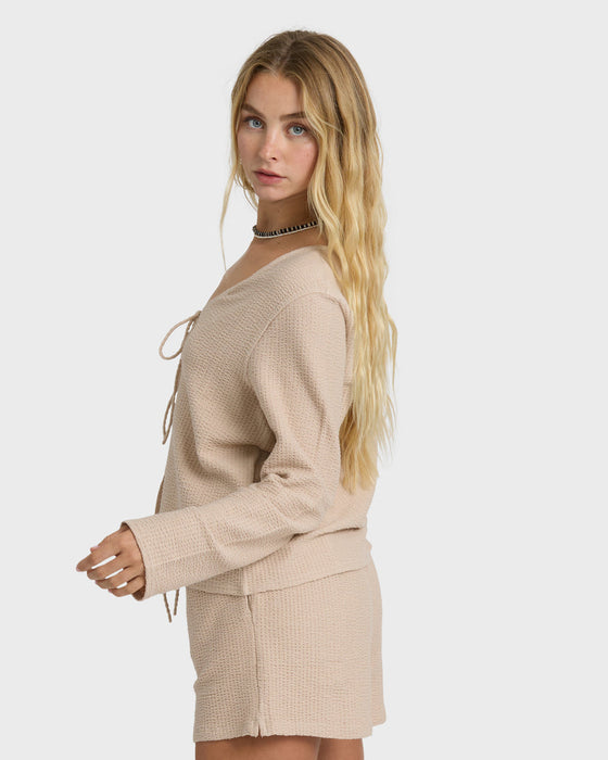 Billabong Maya Knit L/S Shirt-Oatmeal