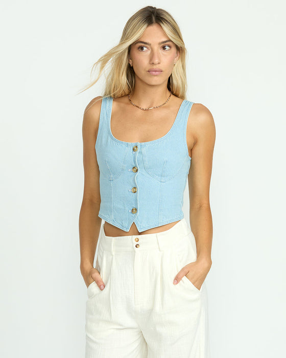 Billabong Sunwashed Tank-Salt Blue