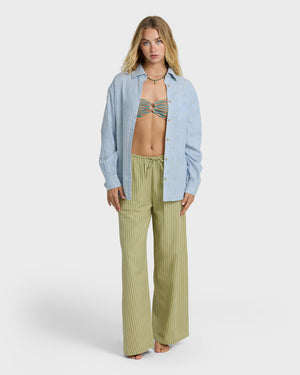 Billabong Wanderer Printed Woven L/S Shirt-Twilight Blue— Alternate View