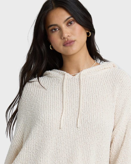 Billabong Hot Beachin Hooded Sweater-White Cap