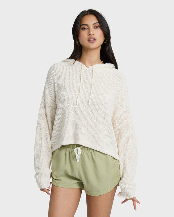 Billabong Hot Beachin Hooded Sweater-White Cap