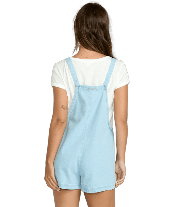 Billabong Beach Crush Denim Romper-Salt Blue